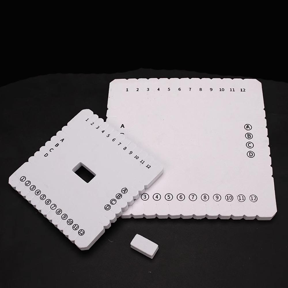 1/4x Round Square Beading Cord Disc Disk Braiding Plate Bracelet Loom Weaving Board DIY Braided Rope Handmade Craft Jewelry Tool