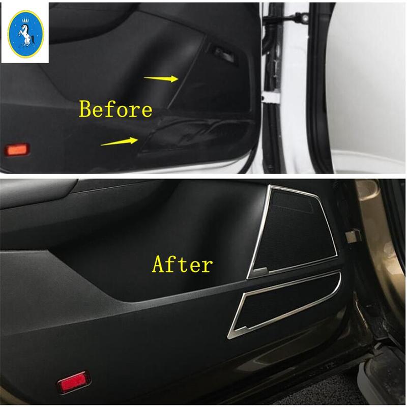 Внутренняя Автоматическая Дверь Стерео Динамик Аудио Громкоговоритель Звуковая Декоративная Панель Покрытие Отделка Для Skoda Kodiaq 2017 - Аксессуары для Интерьера