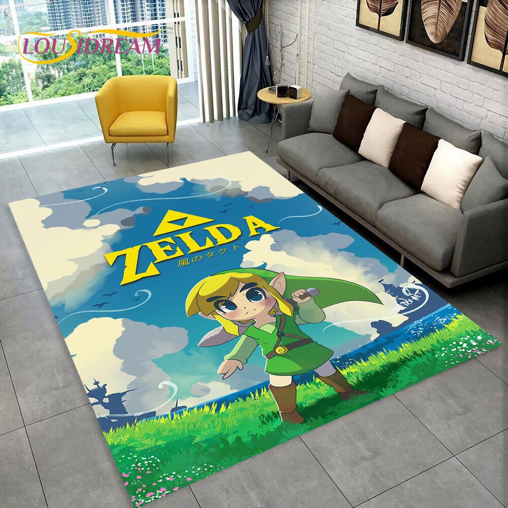 3D Z-Zelda 2 Link Game Gamer Rug Carpet for Living Room Bedroom Home Decor,Floor Mat Non-slip Decoration for Sofa Doormat Gift