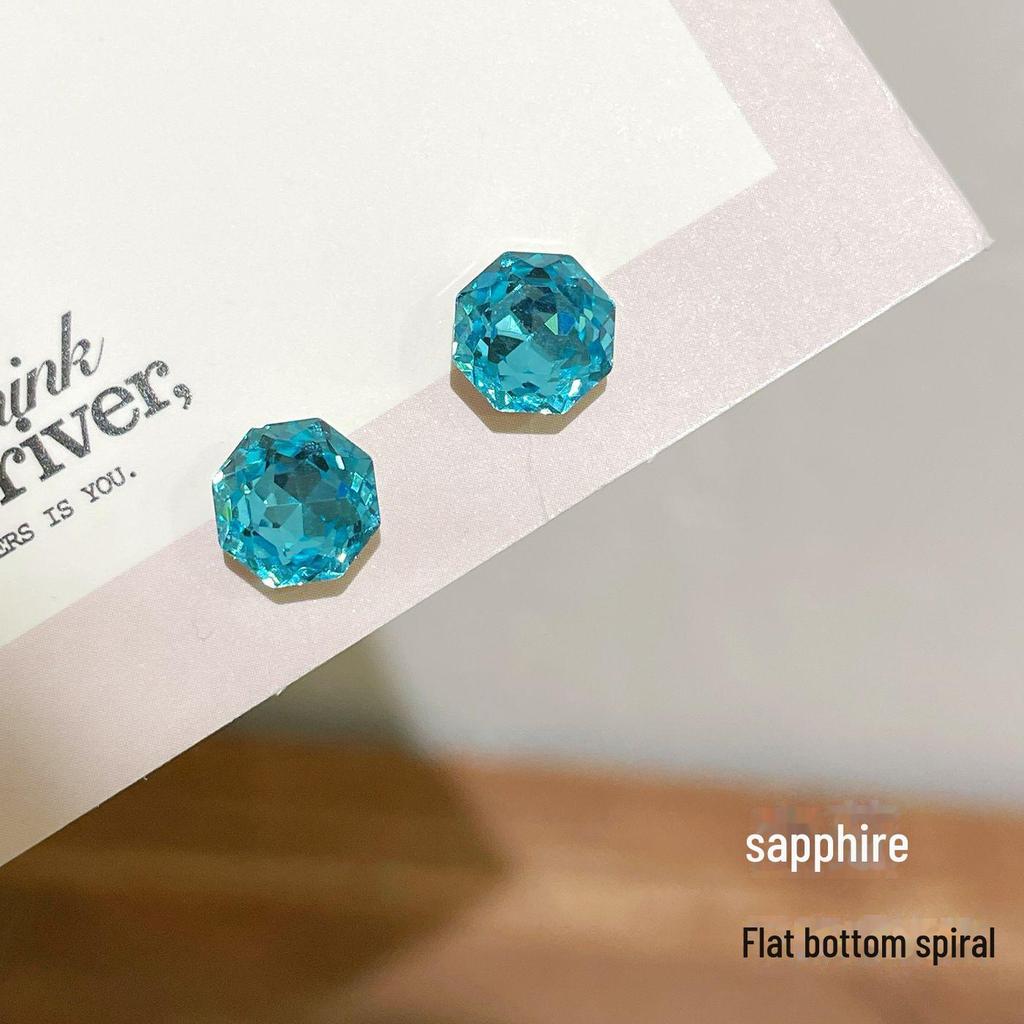 Вспышка Millennium восьмигранные серьги-гвоздики с розой из циркония для женщин - индивидуальный многогранный изысканный дизайн