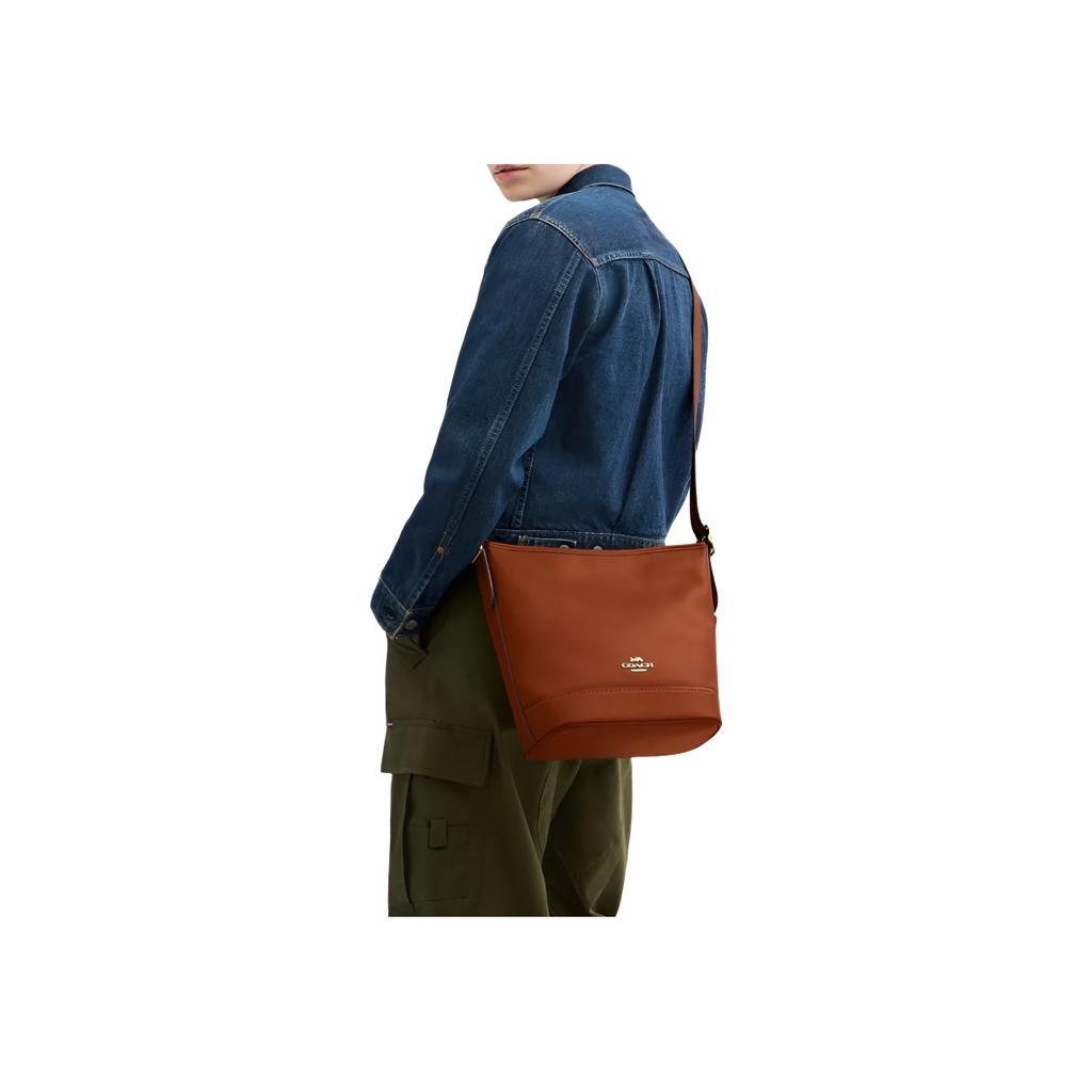 Coach Jude 23 Gold Hardware External Zipper Pocket Leather Crossbody Shoulder Bag Medium Women bags Brown CBH19-IMTN2