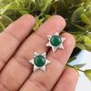 Серьги из зеленого оникса, кабошон, из стерлингового серебра 925 пробы, ручной работы, с драгоценными камнями, ювелирные украшения, подарки для жены, совершенно новые серьги