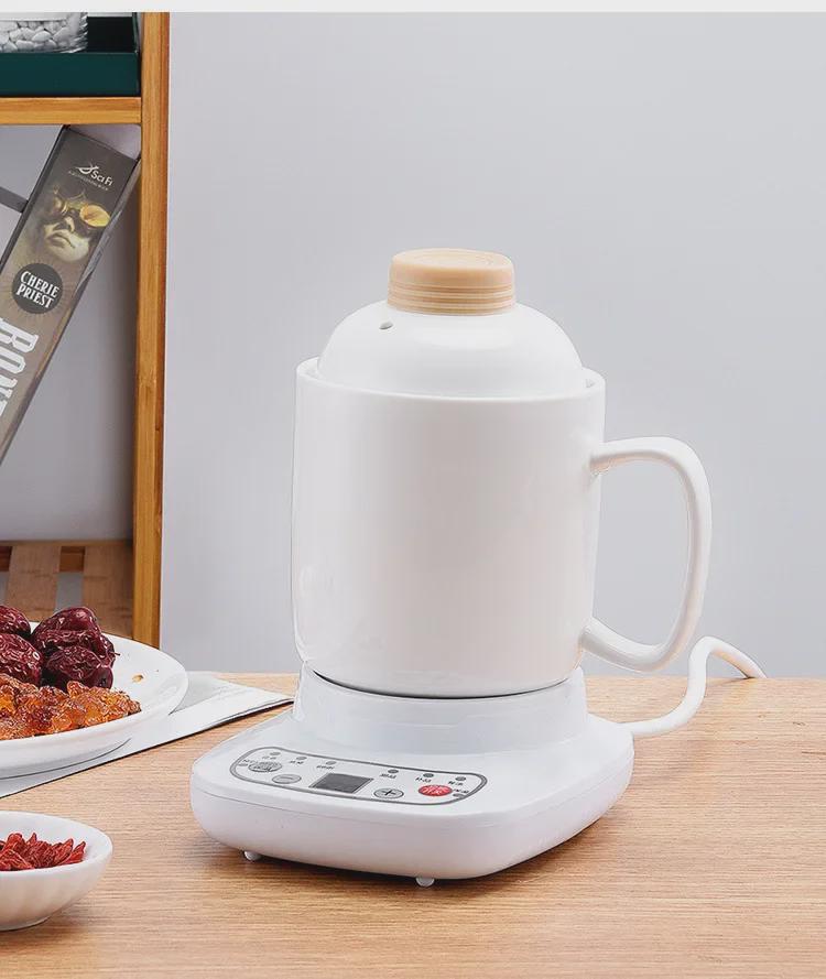 Умная керамическая электрическая мини-чашка для тушения – для использования в офисе и дома для приготовления супа, каши, ласточкиного гнезда, стеклянного чая