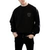 Marvel Mens Black Panther Black On Black Chest Print Sweatshirt