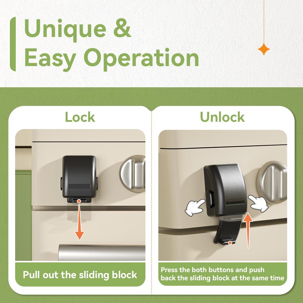 WOKE 1 PC Update Детский замок безопасности духовки, кухонный замок безопасности духовки, замок безопасности для детей и малышей, термостойкий, не требует сверления