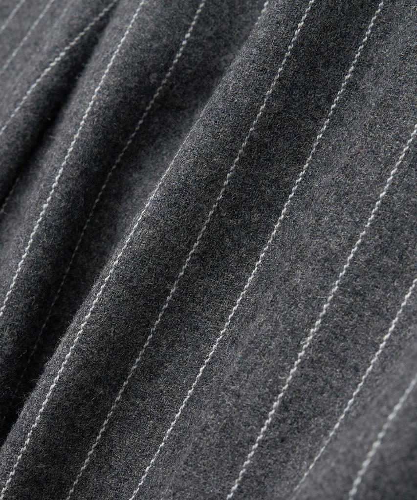 NOIRER Classic Wide Straight Slacks (Stripe Grey)