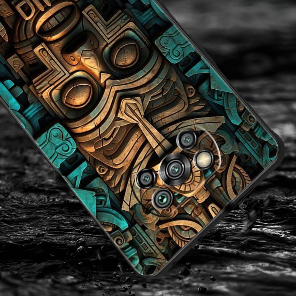Vintage Totem Painting Phone Case for Xiaomi Poco F7 F6 F5 F4 F3 X6 X5 X4 X3 NFC F7 Ultra M4 C51 C55 GT 5G Soft TPU Cover Capas