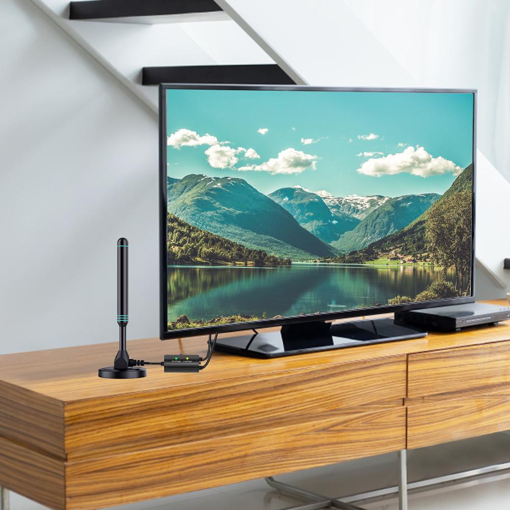 4K/1080P HD Digital TV Antenna 480+ Miles Digital HD Aerial Indoor Outdoor Antenna W/ Signal Amplifier for DVB-T2 TV HDTV