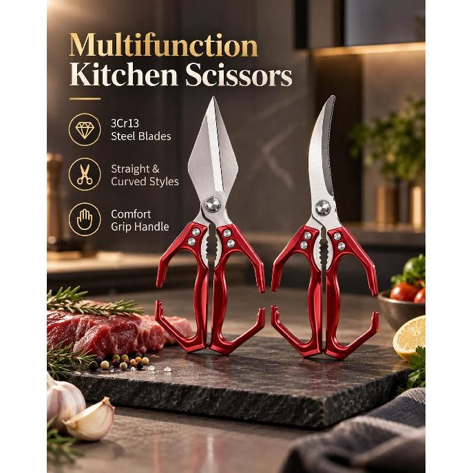 Multi-Purpose Kitchen Scissors Strong Meat Bone Cutting Shears Professional Chicken Bone Scissors for Home Kitchen5