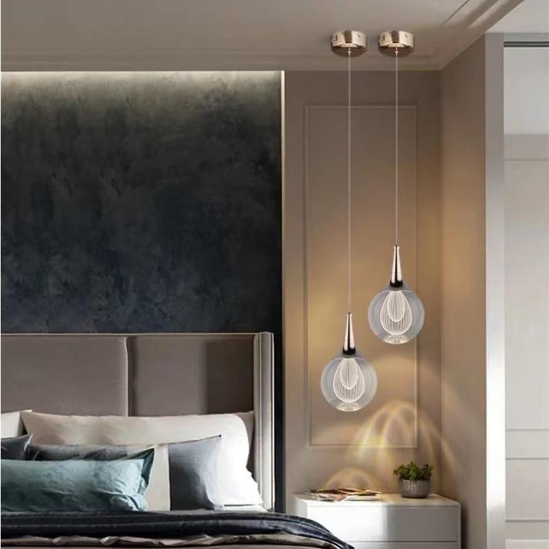 Прикроватная люстра для спальни, креативные светильники для гостиной, хрустальная люстра, минималистичная люстра для гостиной, столовой