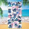 Western Anime Pattern Soft Thick Microfiber Large Towel For Children Beach Swimming