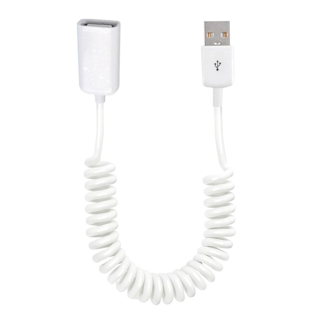 USB 2.0 мужской-женский спиральный кабель-адаптер 1M/3.2Ft пружинный телескопический удлинитель для зарядки