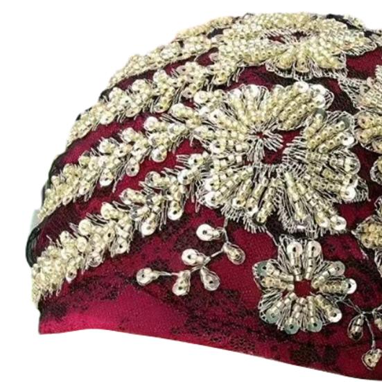 Женская шапка-тюрбан Yousheng, декор с блестками, соответствующий цвету, вышивка, легкий головной платок, крышка для волос, женская повязка на голову, женская повседневная шапочка