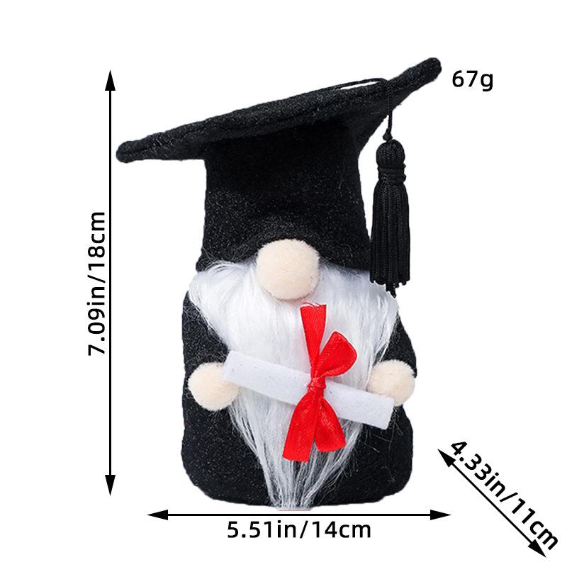 Graduation Season Black Doctor Hat Faceless Doll Cute Doll Holiday Gift Ornaments