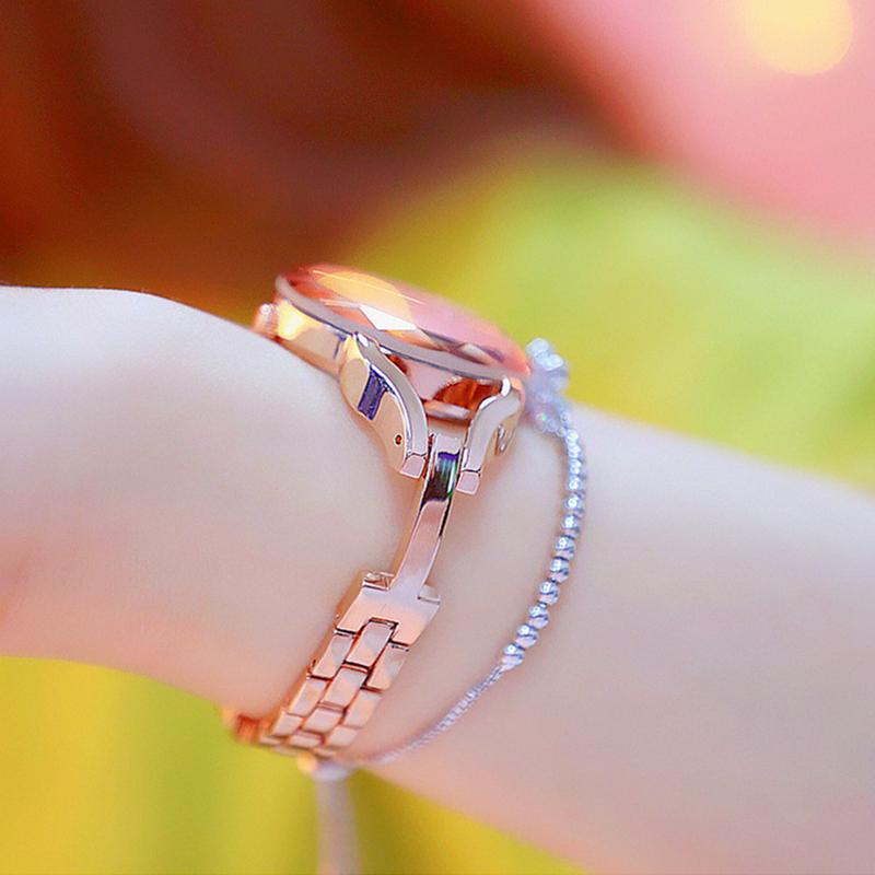 BEE SISTER BS Ladies Starry Sky Wrist Watches Dress Gold Watch Women Crystal Diamond Watches Stainless Steel Silver Clock Women Femme Quartz Watches