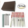 Guitar Nut Groove Sanding File Kit: 14-Piece Diamond Set with Plastic Handle