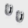 S925 Sterling Silver Niche Design Retro Tang Grass Pattern Same Engraved Series Earrings Ear Buckles Chinese Style Guochao