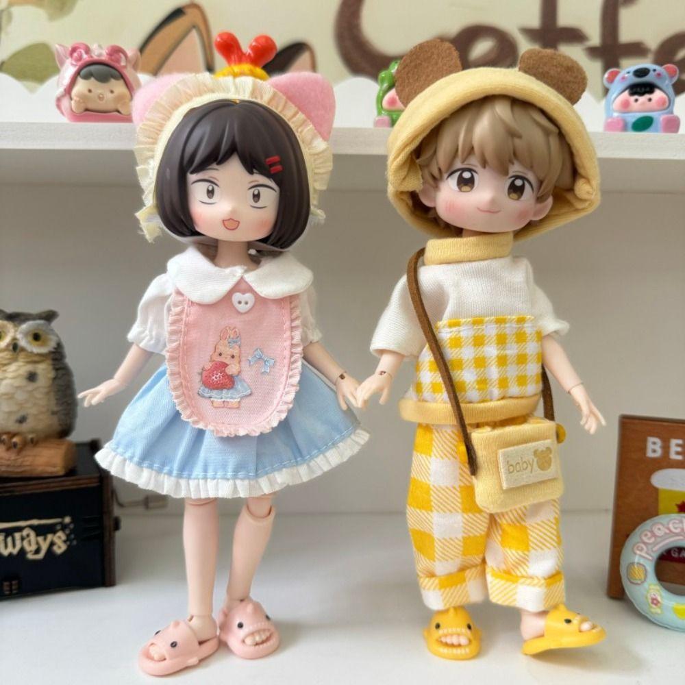 Dress Up Doll Elegant Dresses Casual Wears 1/12 BJD Clothes Doll Princess Clothes Dollhouse Toys