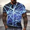 Персонализированная и модная мужская футболка с забавным принтом 3D оптической иллюзии, с круглым вырезом и короткими рукавами
