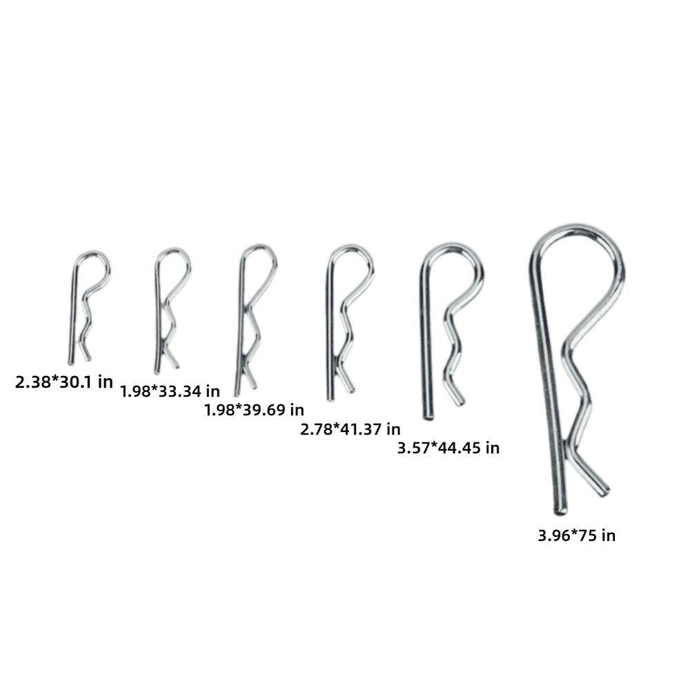 150PCS High Strength Cotter Pin Assortment Kit Retaining Pin Clip R Clip Retaining Pins Dolly Pins