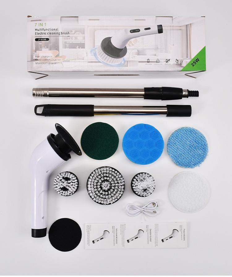 Multi Electric Cleaning Brush Bathroom Electric Spin Scrubber Electric Scrubber Home Cleaning Brush 7 in 1 and 9 in 1