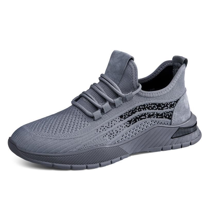 Мужские весенние повседневные кроссовки Flyknit - Мягкая подошва, дышащие, низкий вырез и перфорированный дизайн