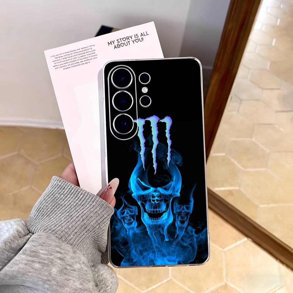 M-MonsterES F-Модный Дизайн Чехол для Телефона Для Samsung S25,S24,S21,S22,S23,S30,Ultra,S20,Plus,Fe,Note,10,9,5G Прозрачный Чехол