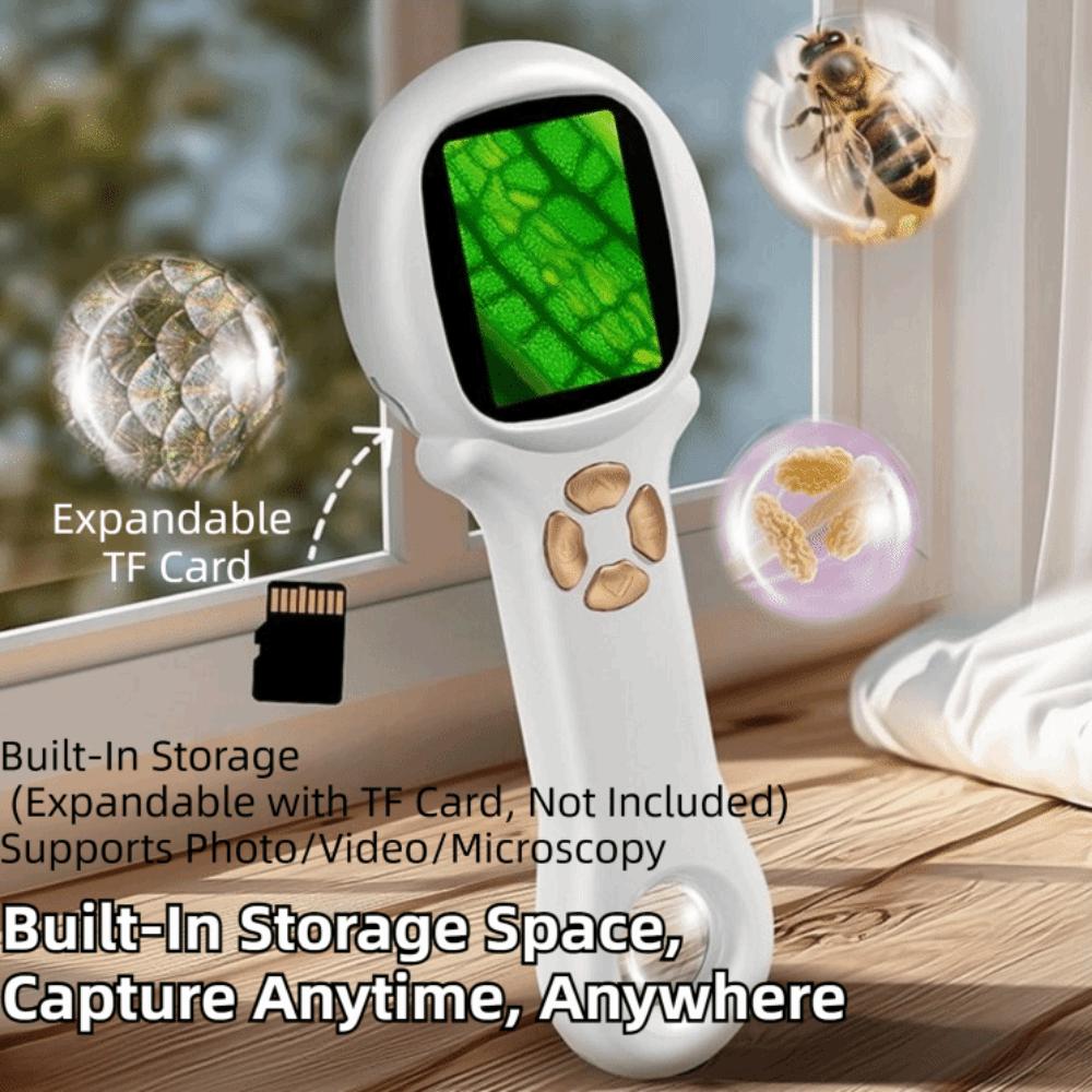 2 Inch IPS Screen Handheld Digital Microscope Portable Kids Microscope Science Experiment