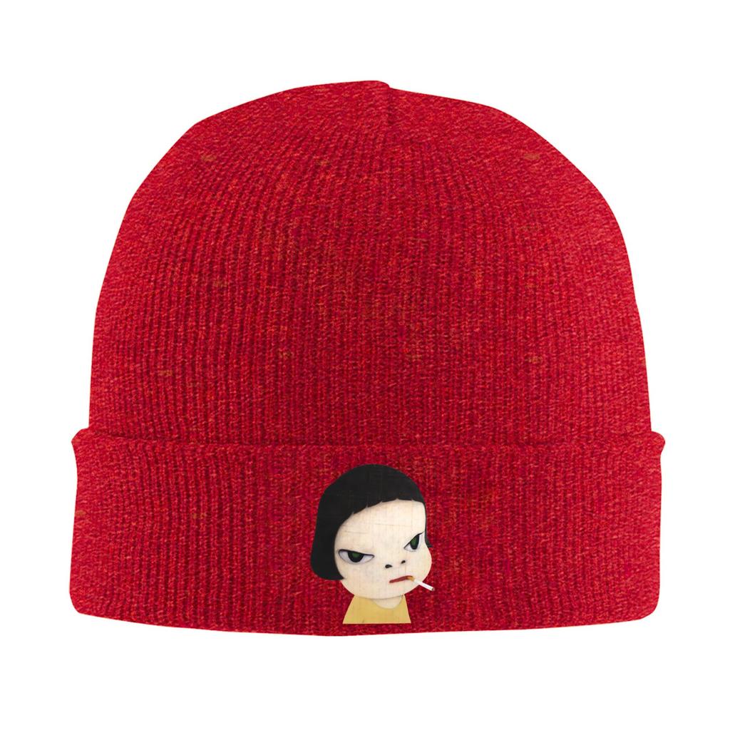Yoshitomo Nara Beanie Hats Bonnet Hats Adult Unisex Funny Gym Knit Hat Spring Custom Thermal Elastic Caps