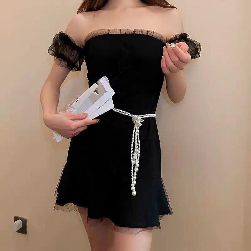 Элегантный двухслойный искусственный жемчуг свитер ожерелье для женщин женские воротники длинное цепное ожерелье