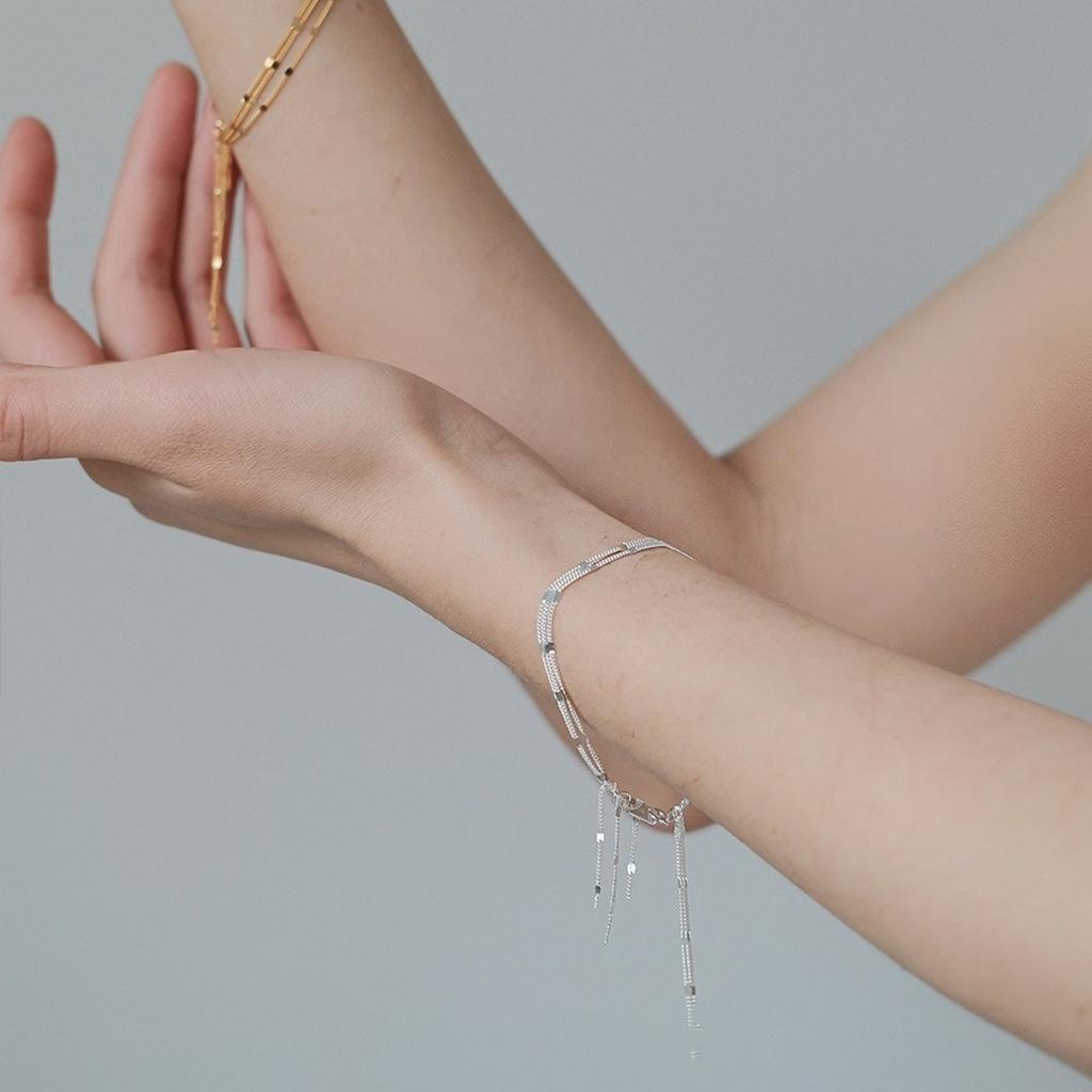 Multi-layer Tassel Bracelet Women's Light Luxury Fashion Versatile Exquisite Fairy Jewelry Qixi Festival Gift for Girlfriend