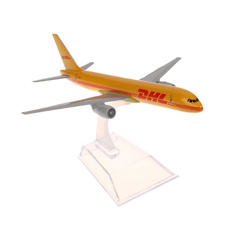 Масштаб 16 см 1:400 Металлическая Модель Самолета Dhl Сплав Модель Самолета Желтая Грузовая Машина Литая Авиация Коллекционные