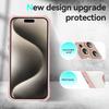 For iPhone 15 Pro Case Clear Acrylic+TPU Shockproof Anti-Scratch Phone Cover with Lens Film
