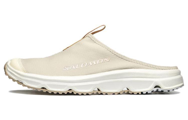 Мужские шлепанцы SALOMON RX Slide 3.0 Резиновая подошва Закрытый носок Шлепанцы Унисекс Бежевый Серый