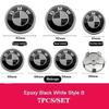 New7Pcs For BMW X3 X5 G01 G20  G30 F10 F11 F20 F01 F30 E39 E60Car Front Badge Rear Sticker Center Caps Steering Wheel Emblem T111