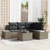 Modular Garden Sofa Set in Light Grey Poly Rattan
