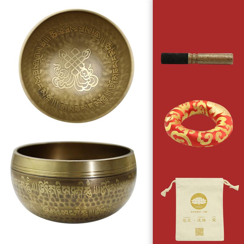 Поющая бронзовая чаша Духовный Звук Исцеляющий Музыкальные инструменты Йога Буддийские принадлежности Звук Исцеляющий Ударный инструмент Чаша