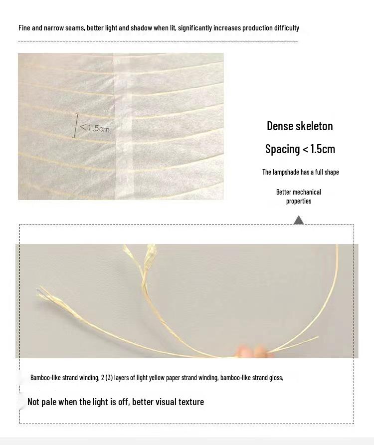 Noguchi Yu Japanese Paper Lantern - Round Pendant Lampshade for Living Room, Dining Room, Cafe, Guesthouse, Clothing Store, Wabi-Sabi Style.