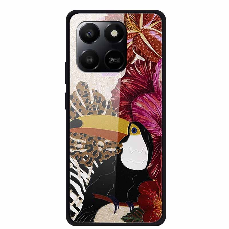 Стеклянная задняя крышка для Honor X7d 2025 Чехол X 7 D Coque Жесткий чехол из закаленного стекла для Honor 400 Smart Play 10T 5G Чехол Funda Para