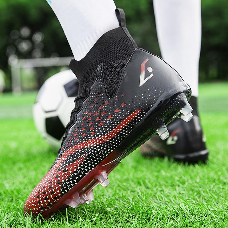 Professional Soccer Shoes Men Anti-slip Lightweight Football Boots Men Grass Training Long Stud Breathable Sports Shoes Men