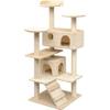 Cat Tree - vidaXL - 125 Cm - Beige - Sisal Scratching Posts - Indoor