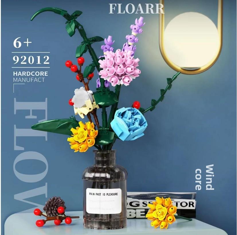 Bouquet And Succulent Set Assembled Building Block For Creative Play