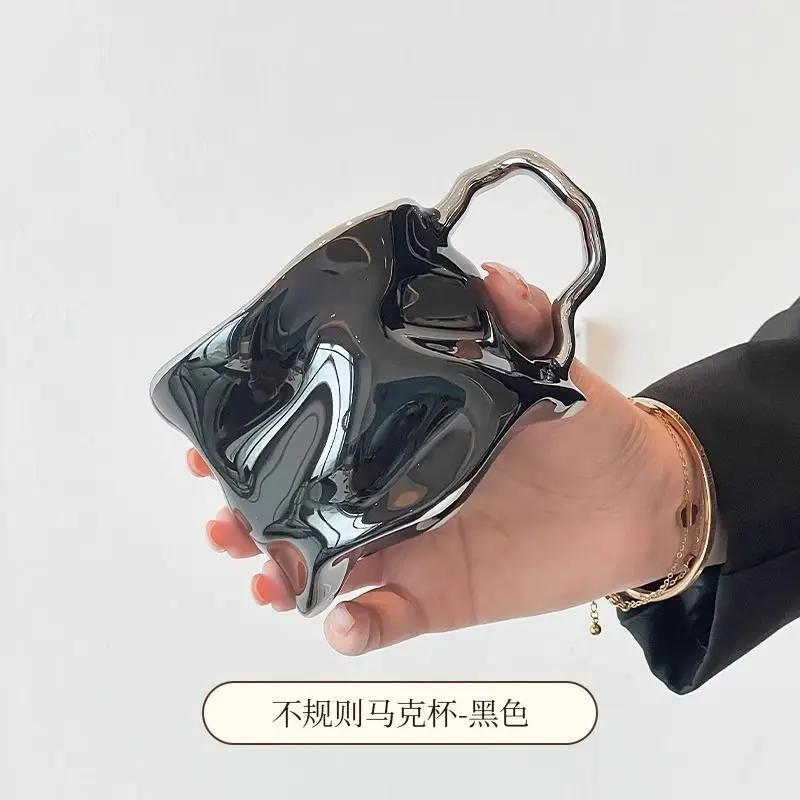 Керамическая кружка с английскими буквами и парами, винтажная чашка для завтрака, кофе, чашка для молока, чашка для питья, современная простая посуда для питья