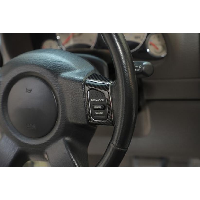 Carbon Fiber Steering Wheel Control Switch Trim Cover for Jeep Liberty 1999-2007