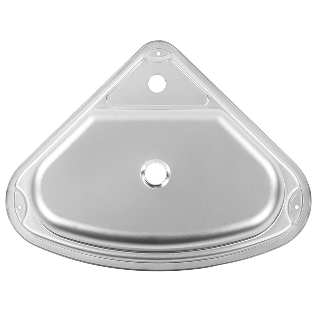 Треугольная кухонная мойка с 40-мм сливным отверстием, нержавеющая сталь 304, гладкая поверхность, легко чистится для автодома