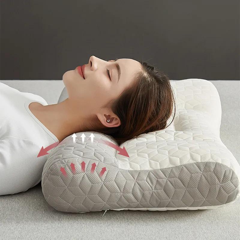 Latex Pillow Anti-traction Neck Pillow Orthopedic Body Pillows Relax High Elastic Comfort Free Sleeping for Home And Decoration