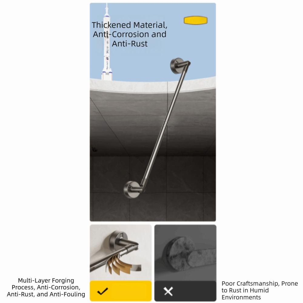 Wall Mounted Bathroom Towel Rack Retractable Bath Towel Storage Rack Shoe Storage Shelf  Home