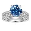 Bague Ringen Роскошное кольцо с муассанитом цвета D 3,0 карата, женские ювелирные изделия из стерлингового серебра 925 пробы с четырьмя когтями, свадебные комплекты для свадьбы