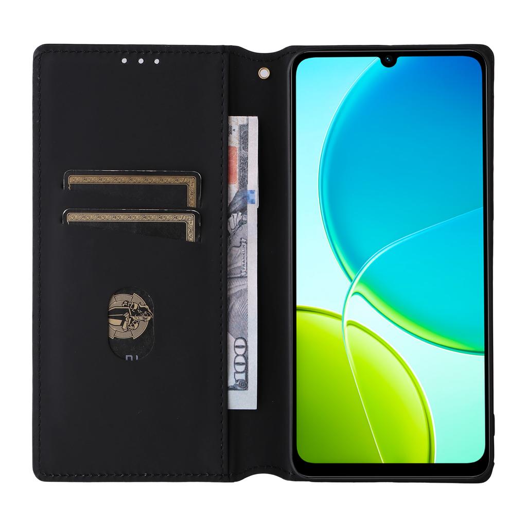 Для vivo Y04 4G/Y29s 5G Чехол-кошелек Кожаный чехол для телефона с ромбовидным тиснением