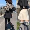 Women Spring Solid Color Pleated Skirt Summer Casual A-Line Above Knee Short Skirts Elastic High Waist XS-XXL